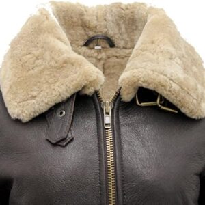 Women’s B3 Aviator Sheepskin Leather Jacket – WW2 Style Real Shearling Flying Jacket - Image 6