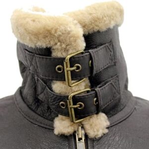 Women’s B3 Aviator Sheepskin Leather Jacket – WW2 Style Real Shearling Flying Jacket - Image 7